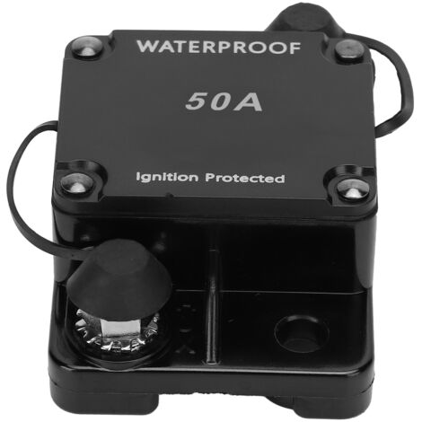 Disjoncteur à réinitialisation automatique, porte-fusible, interrupteur automatique étanche DC12-24V HT-60850A
