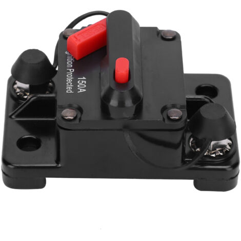 Disjoncteur à réinitialisation automatique, porte-fusible, interrupteur automatique étanche en cuivre rouge DC12-42V150A