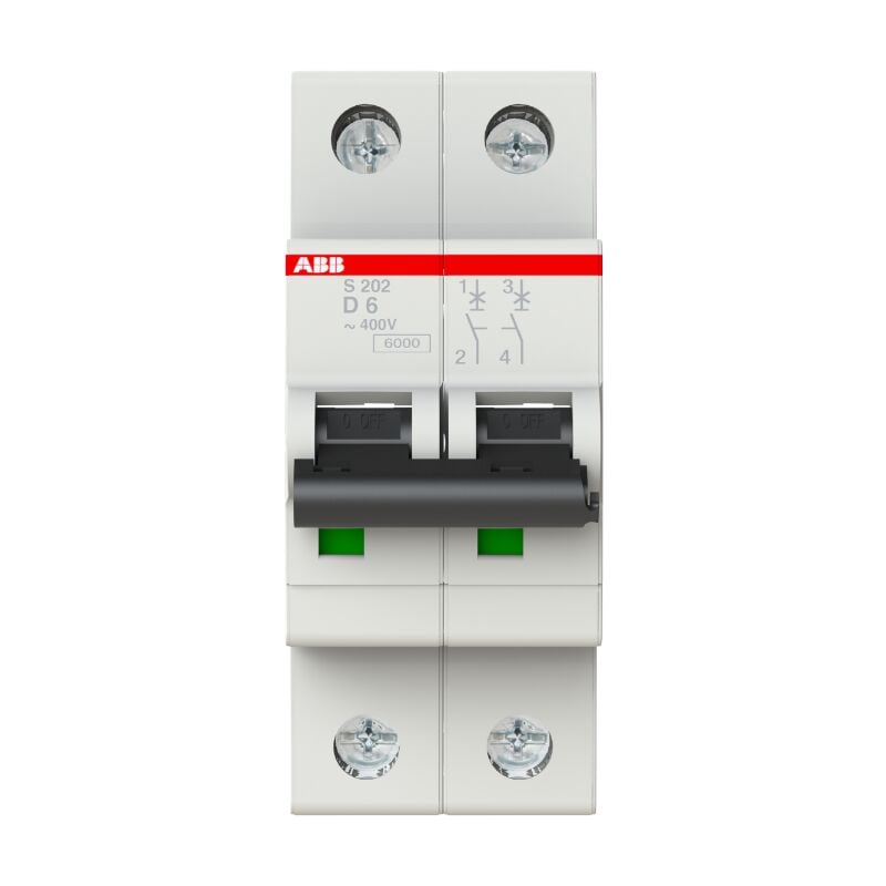 ABB - Disjoncteur S200 2P d 6 6kA 2CDS252001R0061