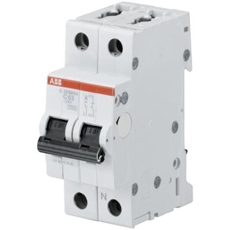 Disjoncteur ABB S200M 1+N, 3A, pouvoir de coupure 15 kA ( Prix pour 1 )