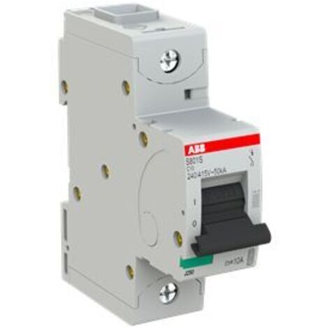 Disjoncteur ABB S801 1P, 10A, pouvoir de coupure 15 kA ( Prix pour 1 )