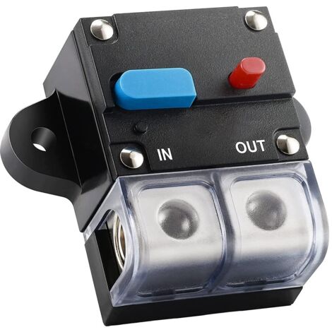 Disjoncteur Audio, 150A Réinitialisable de Voiture Fusible Bouton de Réinitialisation Disjoncteur Disjoncteur Auto-Récupération pour la Protection Audio et Amplis de Voitur 12-48V DC