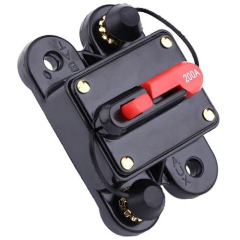 Disjoncteur Audio Voiture DC12 24V 200A Fusible Réarmable pour Protection Circuit Voiture Marine Bateau Vélo