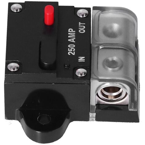 Disjoncteur automatique 250A noir, porte-fusibles pour onduleur avec vis, serviette compressée pour bateaux et camping-cars.