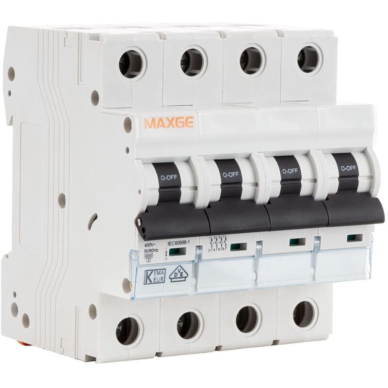 Disjoncteur Résidentiel 4P-6kA 10-63A Courbe c Maxge 25 a