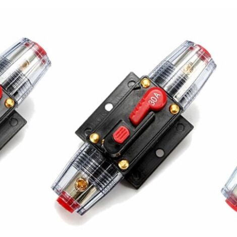 Disjoncteur Automobile DC 12V-24V - Alliage - 30A - Protection Audio/Vidéo
