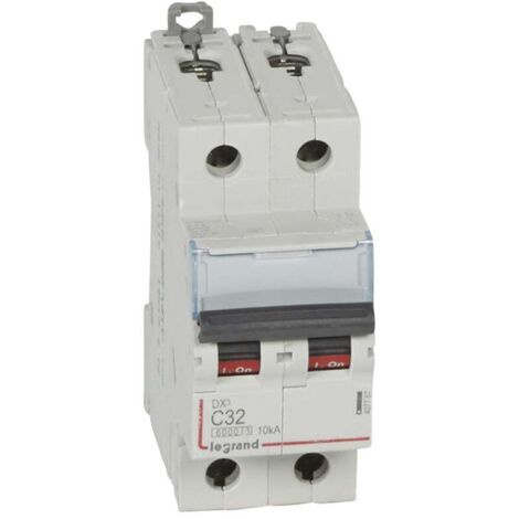 Disjoncteur bipolaire 32A courbe C Vis/Vis - 407787 - Legrand