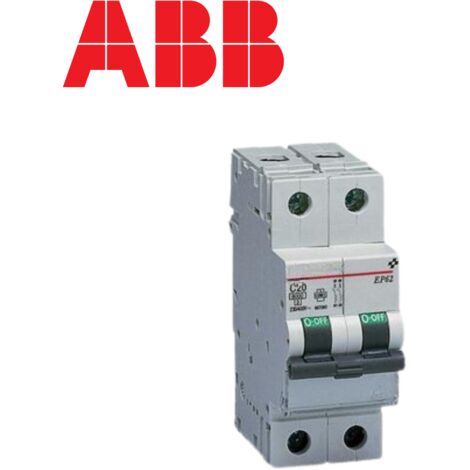 Disjoncteur bipolaire 6kA - Courbe D - 4A à 20A - Calibre - Calibre 20A