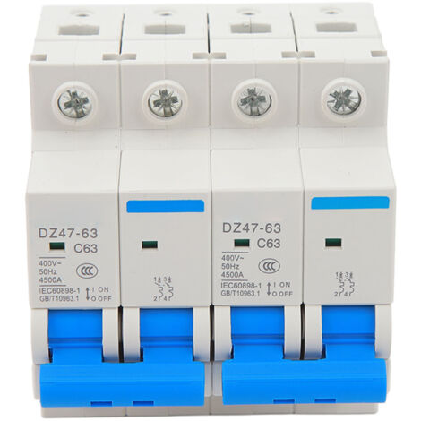 Disjoncteur bipolaire à verrouillage 4500A, interrupteur de transfert à double alimentation 400V 63A, capacité de rupture élevée
