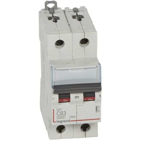 DISJONCTEUR BIPOLAIRE DX3 C63A 6000A/10KA LEGRAND 407790