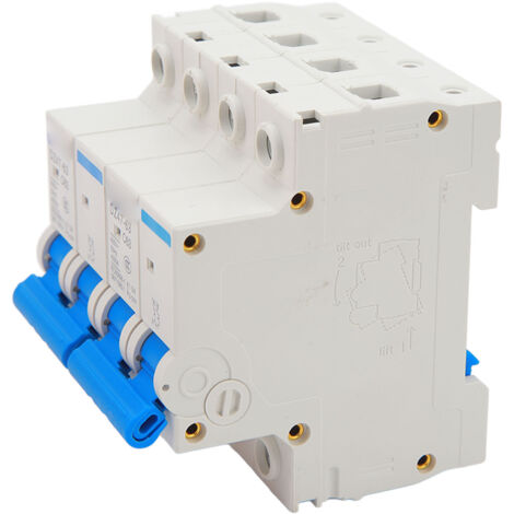 Disjoncteur bipolaire verrouillable 63A 400V, interrupteur de transfert double alimentation 4500A, haute capacité de coupure