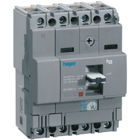 Disjoncteur boîtier moulé x160 3P 40kA 63A magnétique fixe (HNA063M)