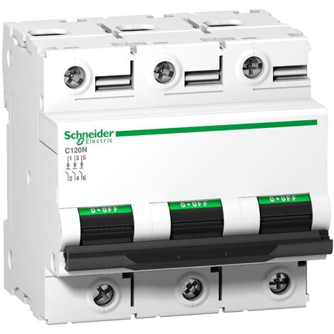 Disjoncteur C120N 3P 125 A, courbe D, 10 kA - A9N18389