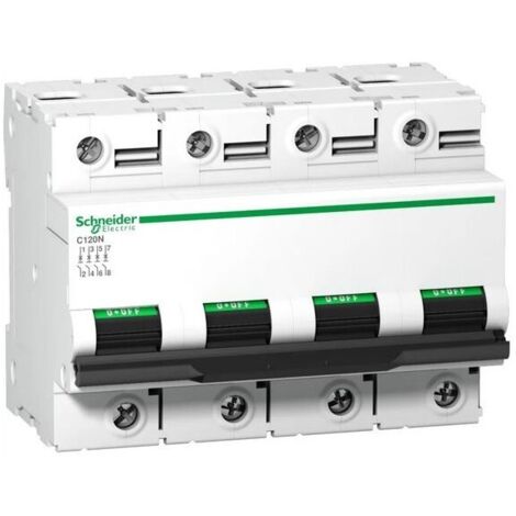 Disjoncteur C120N 4P 63 A, courbe D, 10 kA - A9N18390