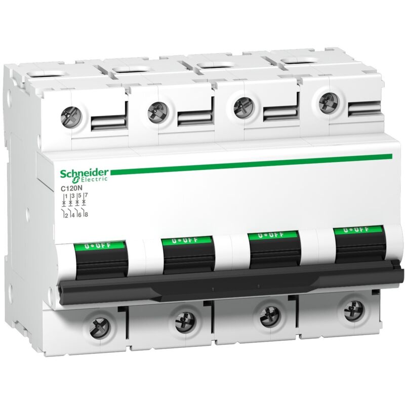 Schneider Electric - Disjoncteur C120N 4P 80 a, courbe d, 10 kA - A9N18391