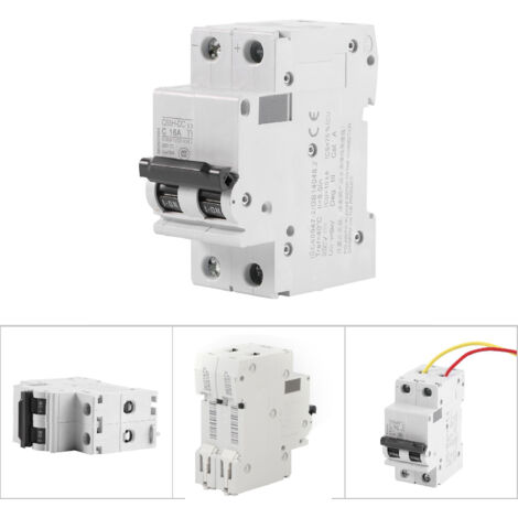 Disjoncteur C65H-DC 2P 250V DC pour Énergie Solaire, Interrupteur 16A