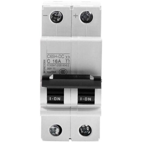 Disjoncteur C65H-DC 2P 250V DC Solar Energy Air Switch Amps (16A)
