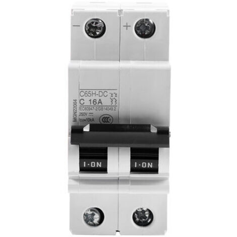 Disjoncteur C65H-DC 2P 250V DC Solar Energy Air Switch Amps (16A)