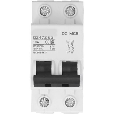 Disjoncteur cc Protection contre les surcharges système magnétique disjoncteur PV 2P 1000V 10A
