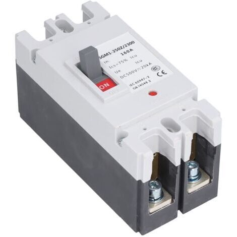 Disjoncteur CC SGM1-250Z/2300, Disjoncteur CC 500 V 160A 2P, Disjoncteurs à Boîtier Moulé en Plastique Thermodurcissable BMC Interrupteur D'énergie Solaire
