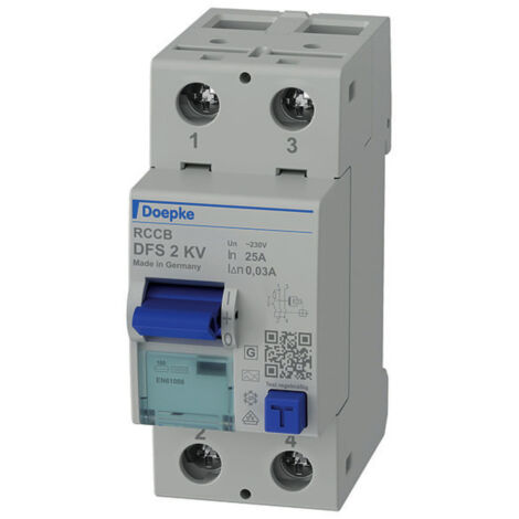 Disjoncteur 'Š¢ courant r'Š¢siduel DFS 2 025-2/0,03-A KV, 2 ples, type A