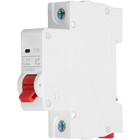 Disjoncteur DC 25A 1P avec Protection Court-Circuit et Extinction d'Arc 250V