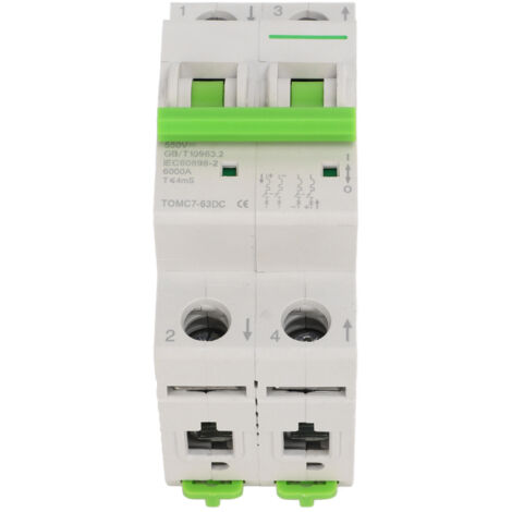 Disjoncteur DC 550V 40A pour Installation Photovoltaïque, Bipolaire, Protection Thermomagnétique Solaire