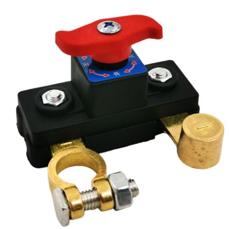Disjoncteur de Batterie  Coupe-Batterie 12V 24V,Cosses Auto Renforcées pour Camping-car, Bateau, Utilitaire，Plaqué cuivre