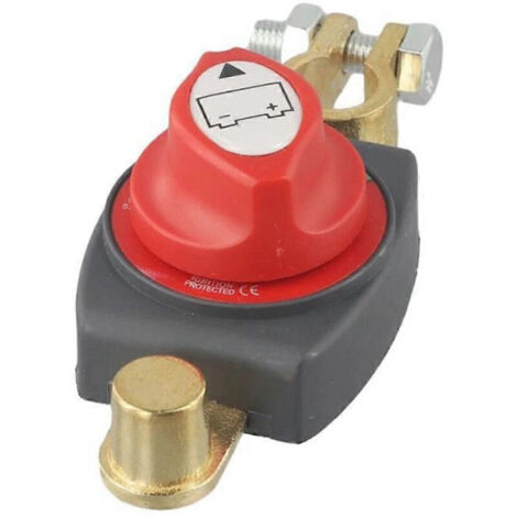 Disjoncteur de batterie universel, 12V-48V, avec contacts en cuivre pur, adapté à la coupure de courant sécurisée dans les camping-cars/bateaux/véhicules nautiques.
