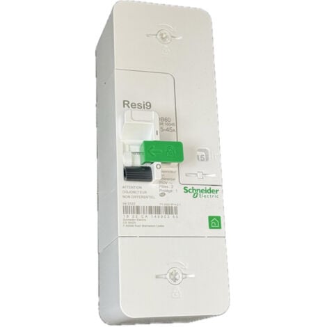 SCHNEIDER ELECTRIC Disjoncteur de branchement EDF non-differentiel monophasé 1P+N 15-30-45A pour connexion de service Resi9 DB60
