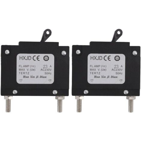 Disjoncteur de Générateur de 2 Pièces, Disjoncteur Professionnel de Générateurs D\'essence de Sécurité avec le Commutateur pour des Générateurs D\'essence 23A 230V