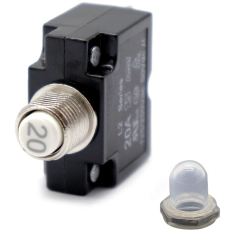 Disjoncteur de protection contre les surcharges, réarmement thermique, 20 A, 125/250 V CA
