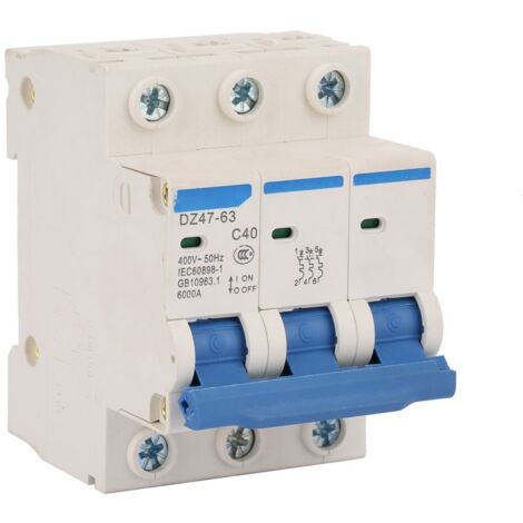 Disjoncteur de protection miniature 3P DZ47-63 40A 400V