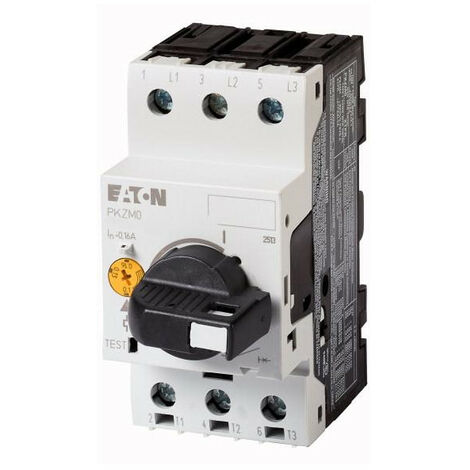 Disjoncteur de protection moteur 3p Ir 0,16-0.25A manette verrouillable 000265332 EATON PKZM0-0,25/AK