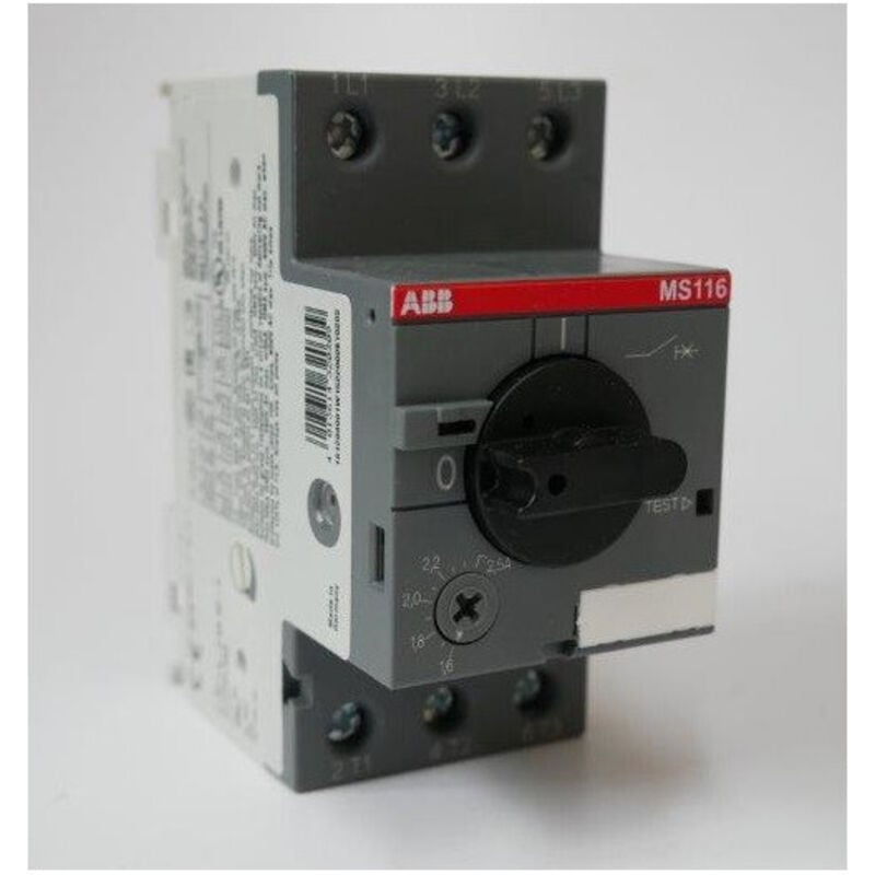 Disjoncteur moteur MS116 1.6 à 2.5A 400Vac 0.75kW 50kA img 28.75A ABB