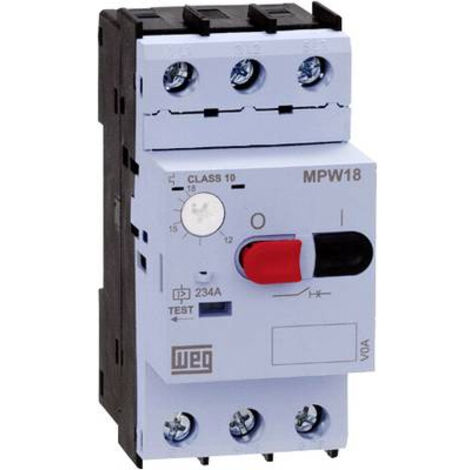 DISJONCTEUR DE PROTECTION MOTEUR RÉGLABLE WEG MPW18-3-U010 12429372 10 A 1 PC(S)