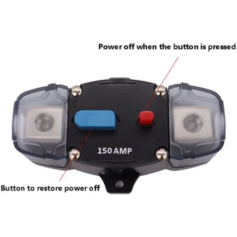 Disjoncteur de voiture, DC 12-48 V, calibre 0 ou 4, protection de réinitialisation automatique du fusible, bouton de réinit