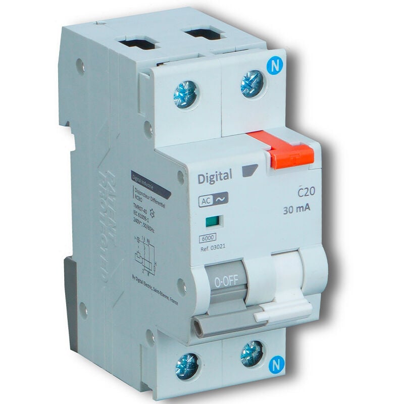 Disjoncteur Différentiel 16A/30mA/AC 6kA