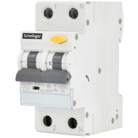 Disjoncteur Différentiel 30mA 25A – Type AC, Courbe C, 1P+N, 6kA, Pour Circuits Prises Et éclairage