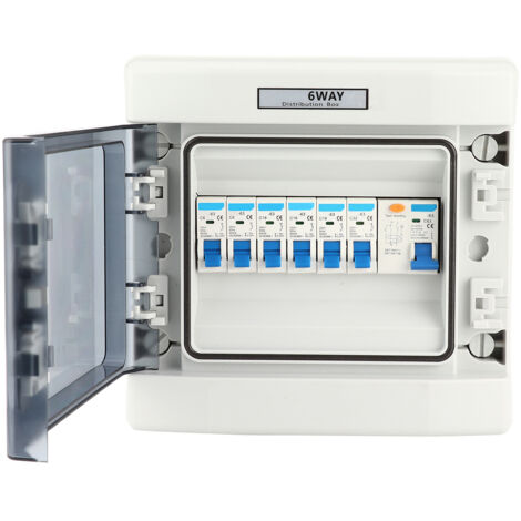 Disjoncteur différentiel 63A 30mA 6 modules EU SEGEU, protection fuite à la terre 230/400V