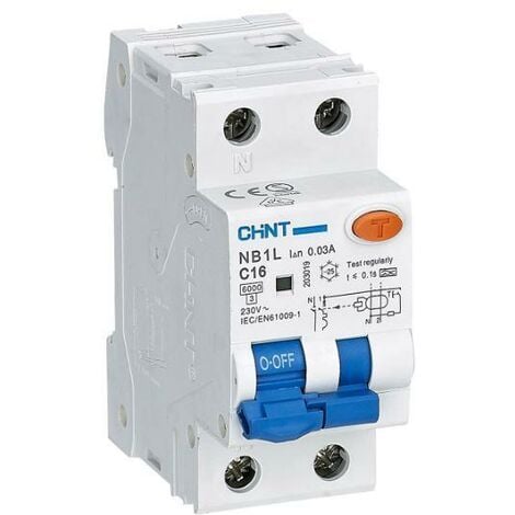 Disjoncteur différentiel chint 1p+n 25a 300ma 6ka - 203281