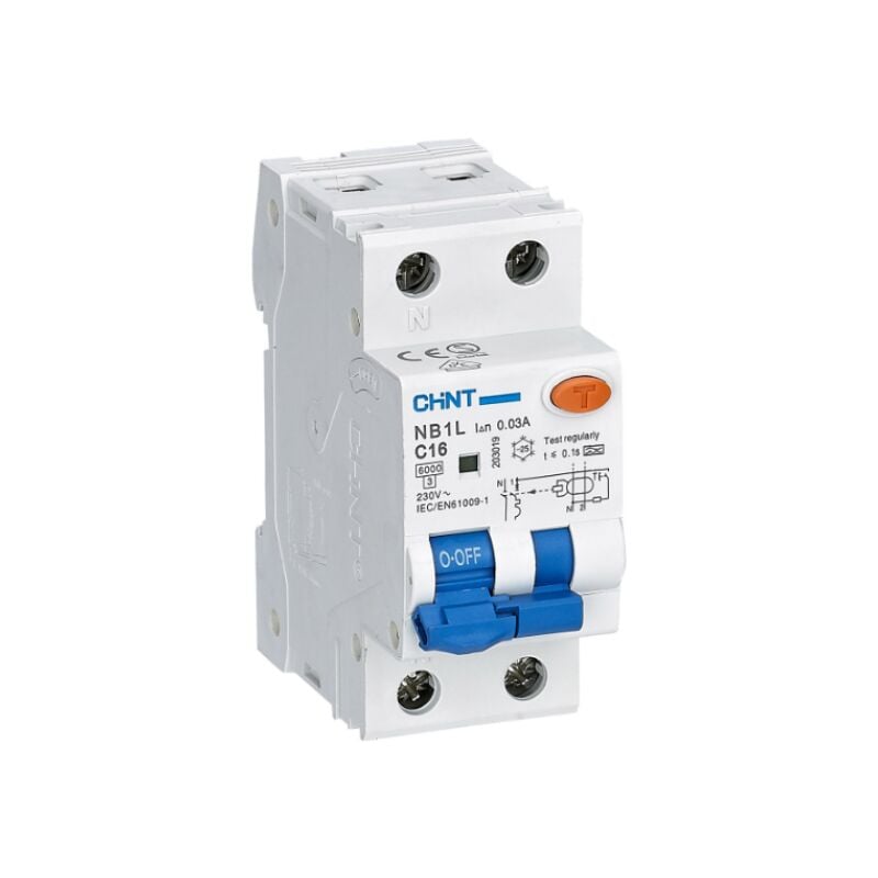 Disjoncteur différentiel Chint 1p+n 16a 300ma 6ka courbe c type a - 203279