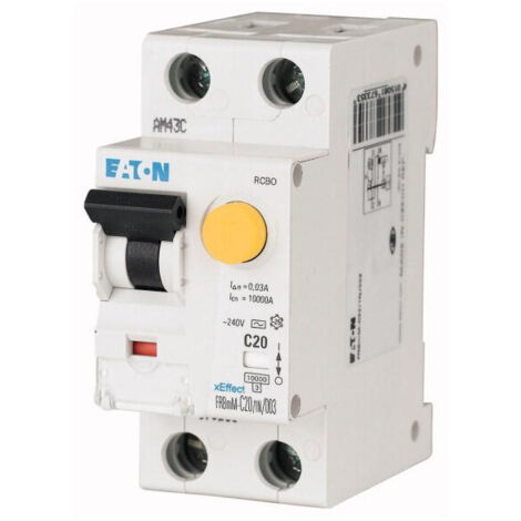 Disjoncteur différentiel FRBmM 100mA courbe C 1P+N Type AC 13A EATON FRBMM-C13/1N/01