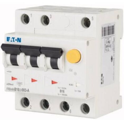 Disjoncteur différentiel FRBmM 30mA courbe B 3P Type A 16A EATON FRBMM-B16/3/003-A