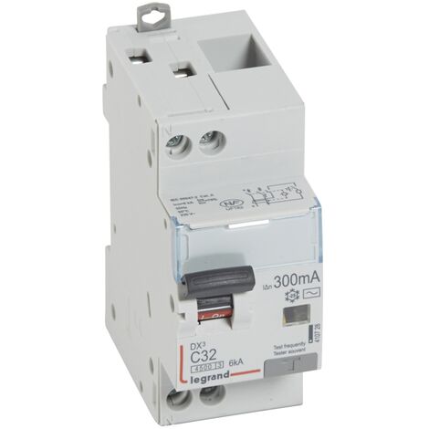 disjoncteur différentiel legrand dx3 32a courbe c 300ma 2 poles type ac - vis / vis - 6ka