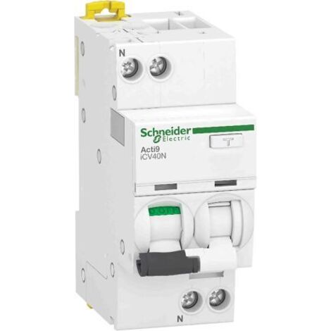 Disjoncteur différentiel magnéto-thermique Schneider Electric 16A 1P, sensibilité 300mA, Montage rail DIN, A9 ( Prix pour 1 )