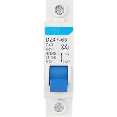 Disjoncteur différentiel miniature unipolaire 400 V pour usage domestique, montage sur rail DIN DZ47-63