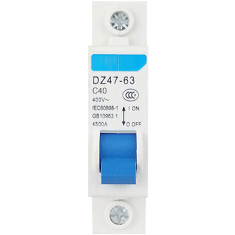 Disjoncteur différentiel miniature unipolaire 400 V pour usage domestique, montage sur rail DIN DZ47-63