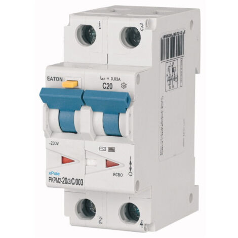 Disjoncteur différentiel PKP 2X20A 30mA 10kA type AC/ courbe C (000111626)