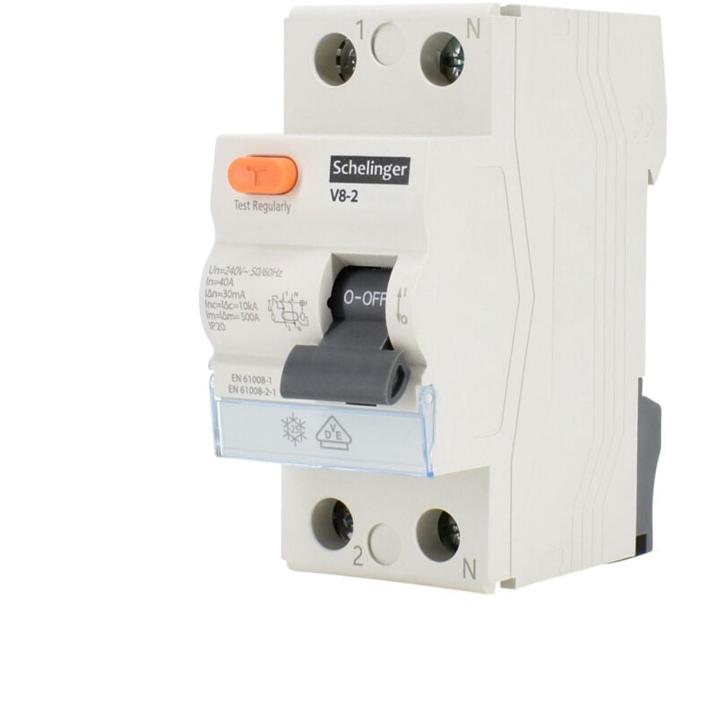 Schelinger - Disjoncteur différentiel 2P 63A 30mA - Type a - 10kA - Rail din